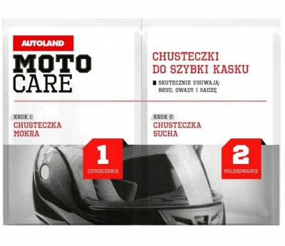 Autoland Moto Care - Chusteczki do czyszczenia kasku
