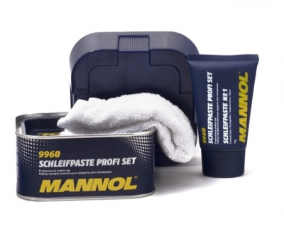 MANNOL SCHLEIFPASTE PROFI 400G - Zestaw do polerowania lakieru motocykla