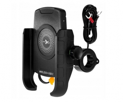 Uchwyt na telefon GPS do motocykla - Ładowanie indukcyjne   USB-C R9W-PD