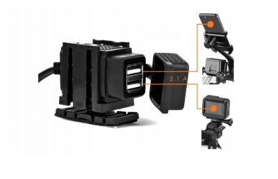 2x Gniazdo USB do motocykla na owiewkę BTMUS05