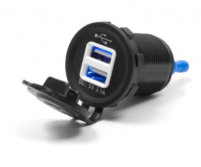 Gniazdo USB  do motocykla z podświetleniem na owiewkę BTMUS11