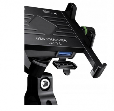 Uchwyt na telefon do motocykla z ładowarką USB 3.0 BT169