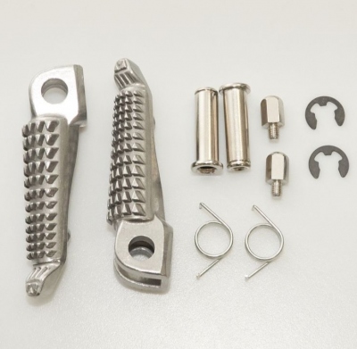 2x Podnóżki stopki przód Kawasaki Z1000 2003-2013 srebrne