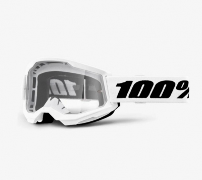 Gogle 100% Strata 2 White clear lens kolor biały/czarny
