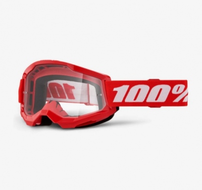 GOGLE Cross ATV QUAD 100% STRATA 2 RED CZERWONO/BIAŁE